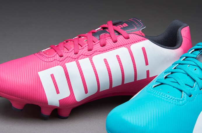 Puma evoSPEED 4.2 Tricks FG para -Botas de fútbol-Terrenos firmes-Rosa -Azul-Blanco Pro:Direct Soccer