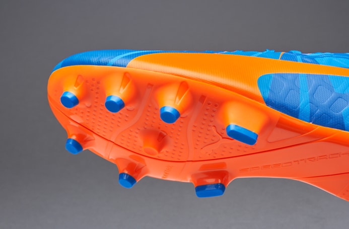 PUMA EvoSpeed 26cmサッカーシューズ ブルー/オレンジ Puma evoSPEED 4.4 FG - Mens Shoes - Firm Ground - Orange