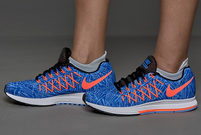 Algún día facil de manejar Roble Nike Air Zoom Pegasus 32 Print para mujer-Zapatillas de entrenamiento-Azul /Naranja/Azul | Pro:Direct Soccer