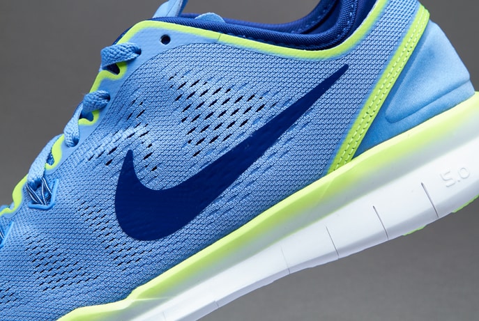 Nike Free 5.0 Fit 5 para mujer-Zapatillas de entrenamiento-Azul/Verde/Blanco | Pro:Direct Soccer