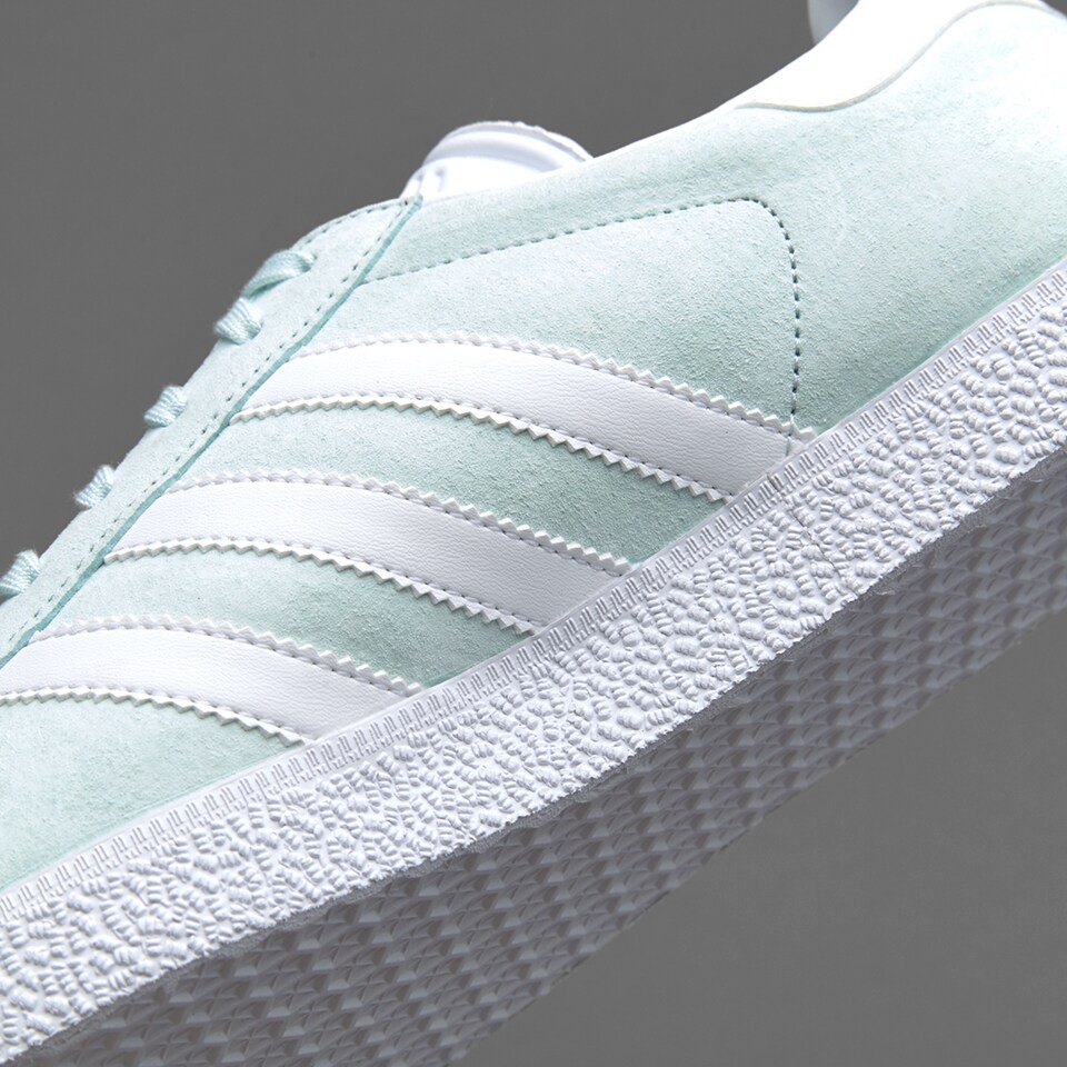 Mens Shoes - adidas Originals Gazelle - Ice Mint / White / Gold ...