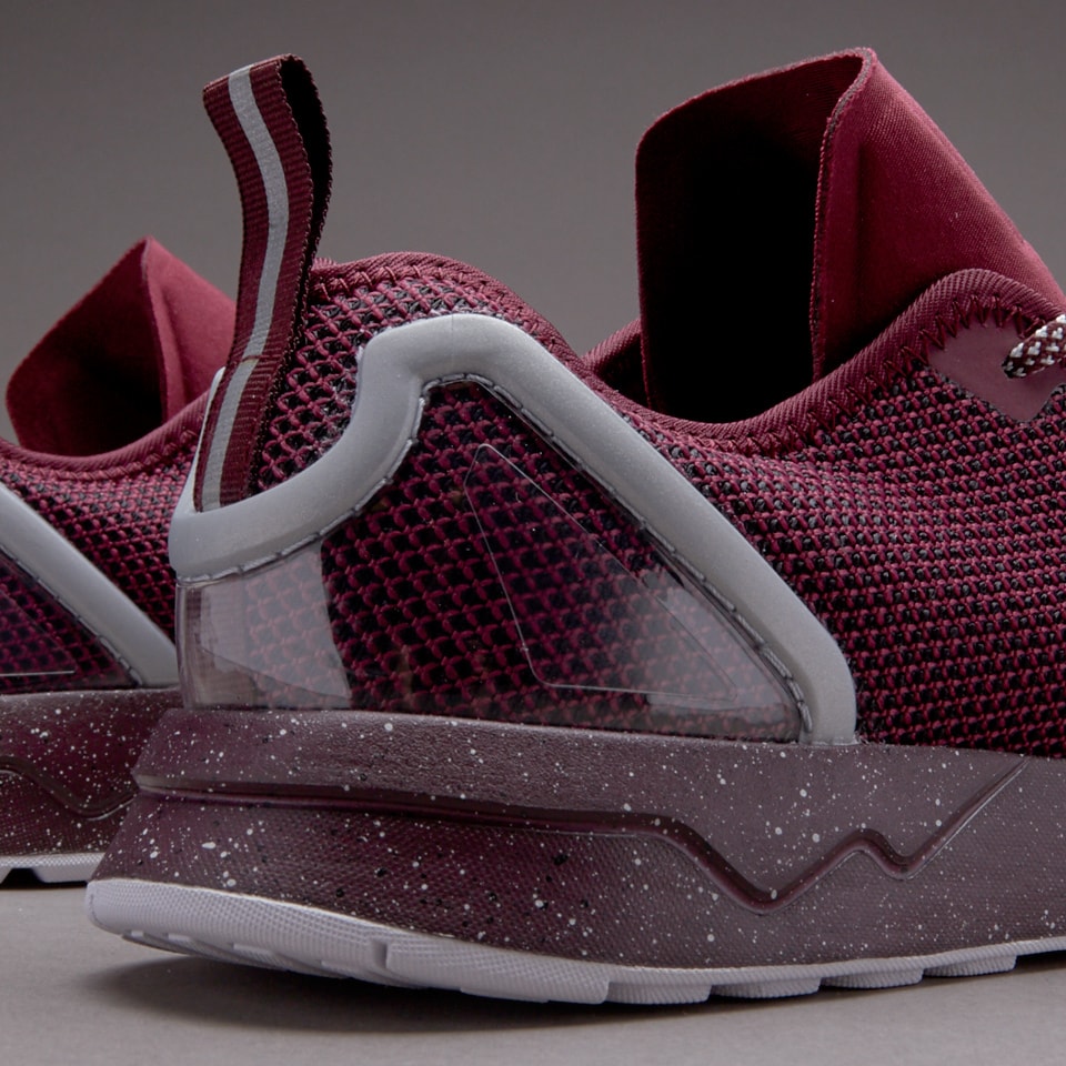 maroon adidas zx flux