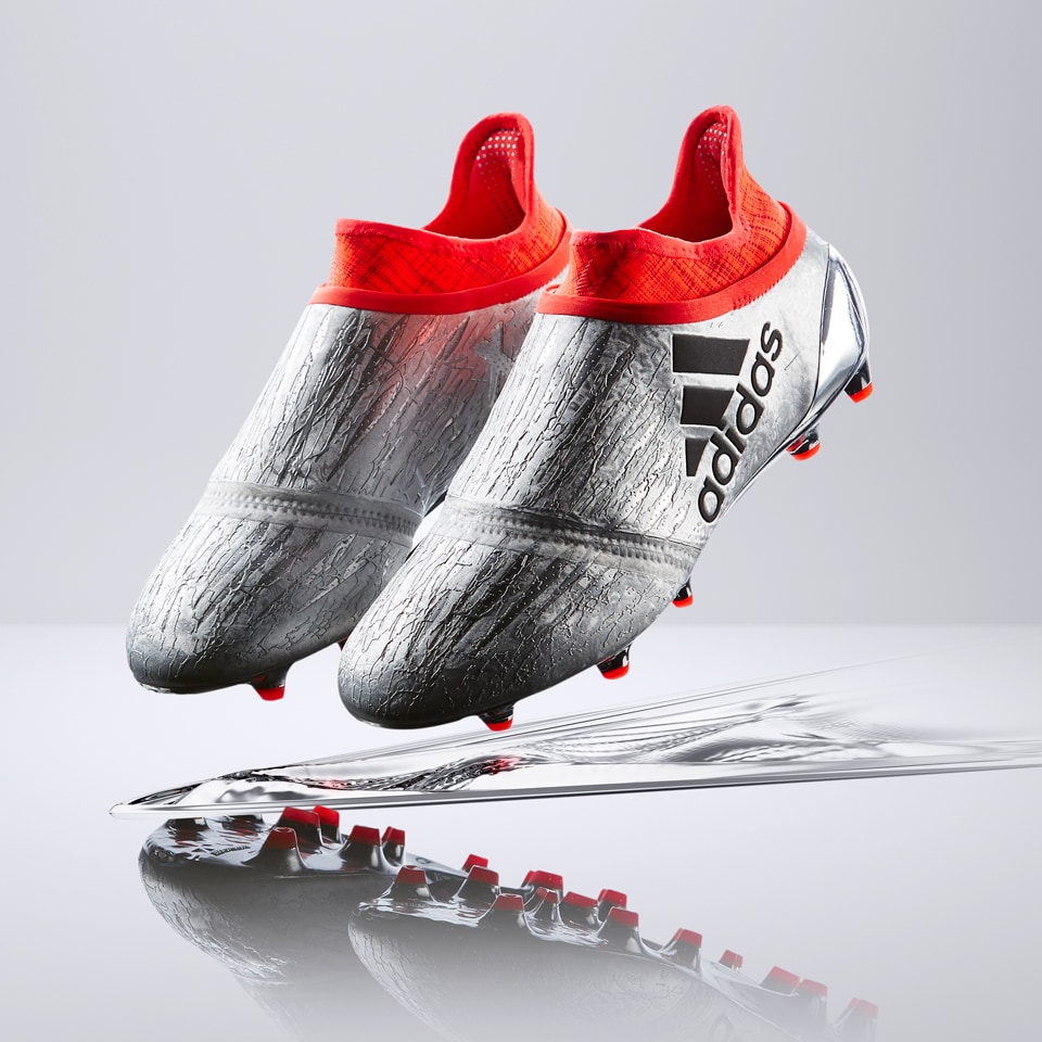 krab vlot Onzin adidas X 16+ Purechaos FG/AG - Mens Soccer Cleats - Firm Ground - Silver  Metallic/Core Black/Solar Red 