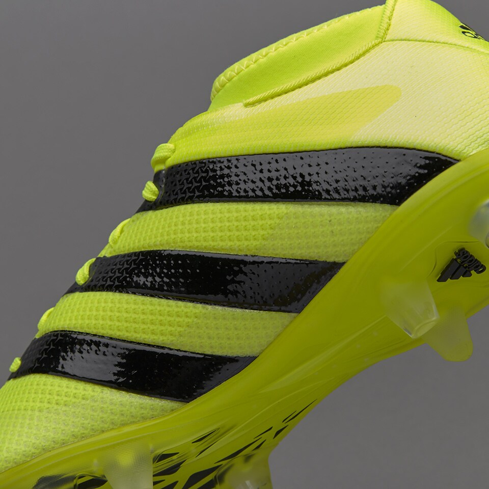 adidas ACE 16.2 Primemesh SG Mens Boots Soft Ground Solar Yellow Core Black Silver Metallic Pro Direct Soccer