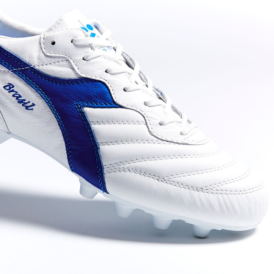 Diadora Brasil Italy OG MDPU -Botas de futbol-Blanco/Azul | Pro