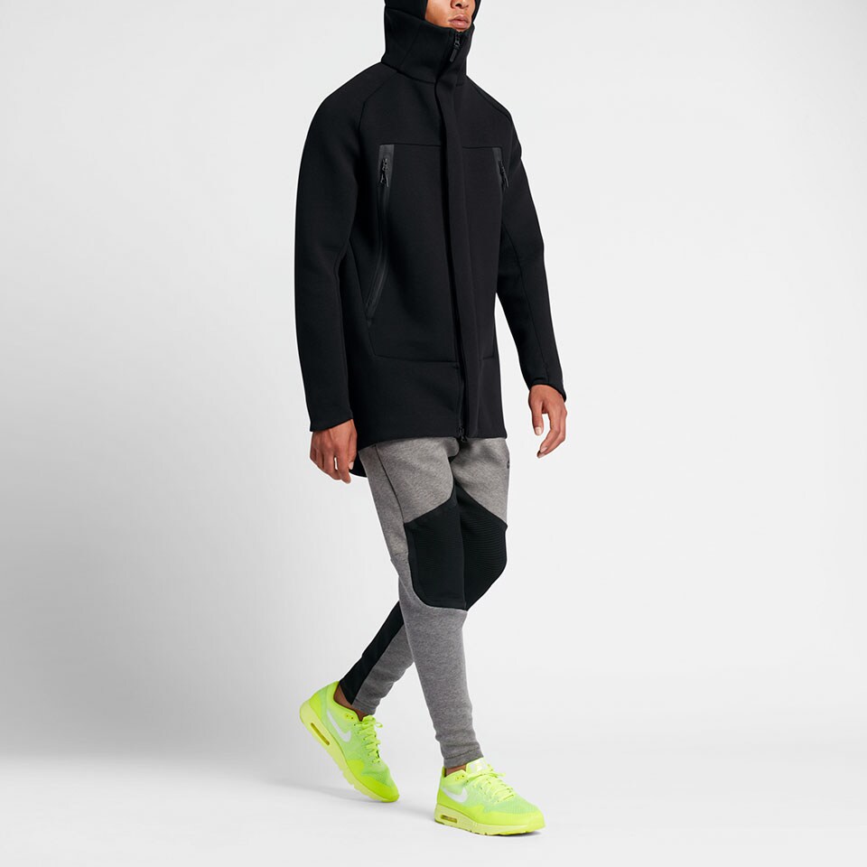 Mens Clothing - Nike Sportswear Tech Fleece Parka Black / Black - 805142-010 Pro:Direct Soccer