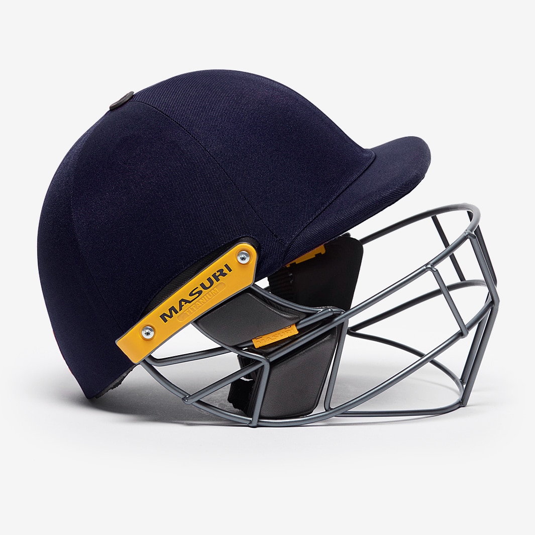 Masuri OS2 Test Titanium Helmet Batting Equipment Navy
