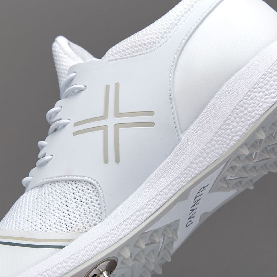 Payntr X Junior Cricket Shoe White Boys Shoes Spikes