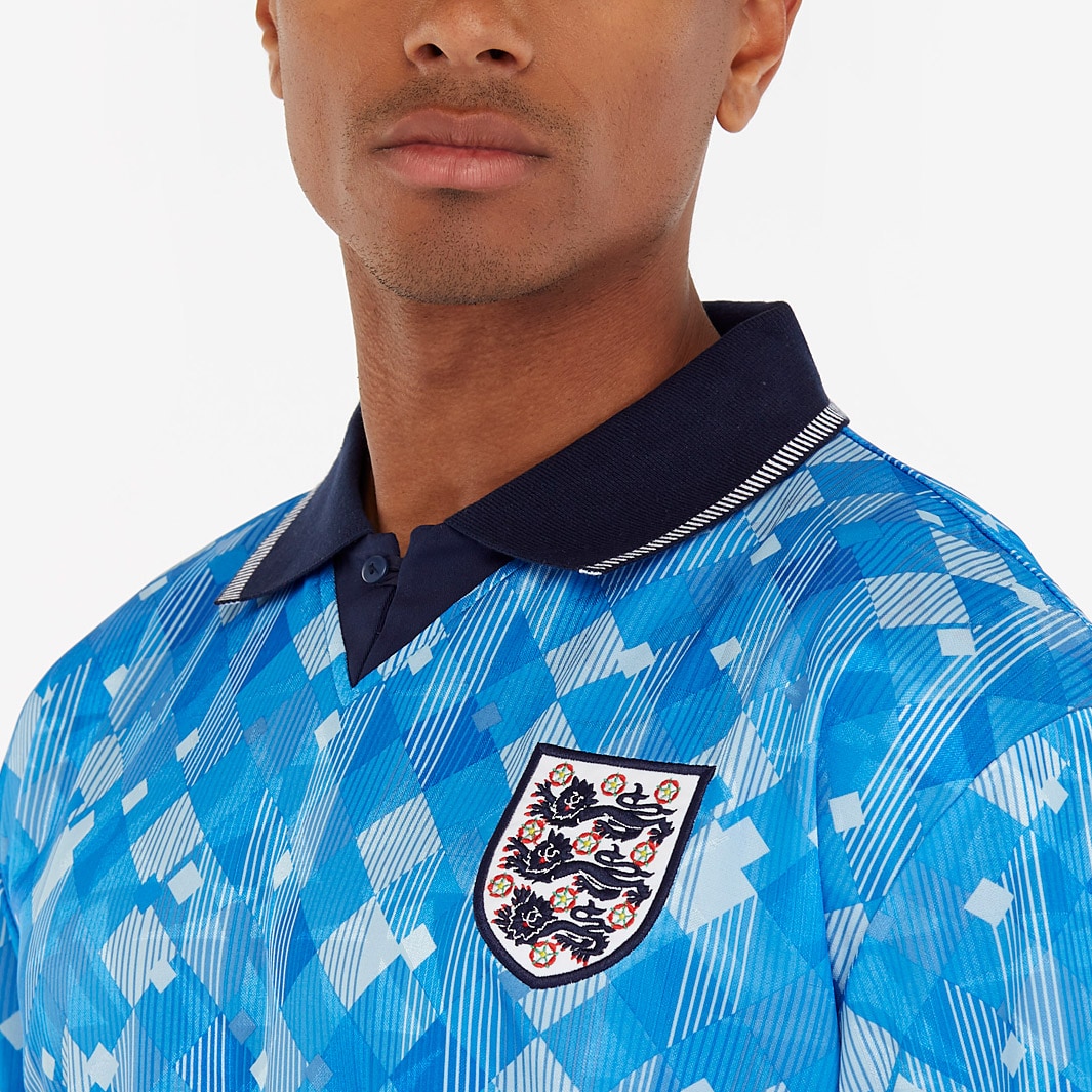 Score Draw, England England 1990 Third Shirt, Blue