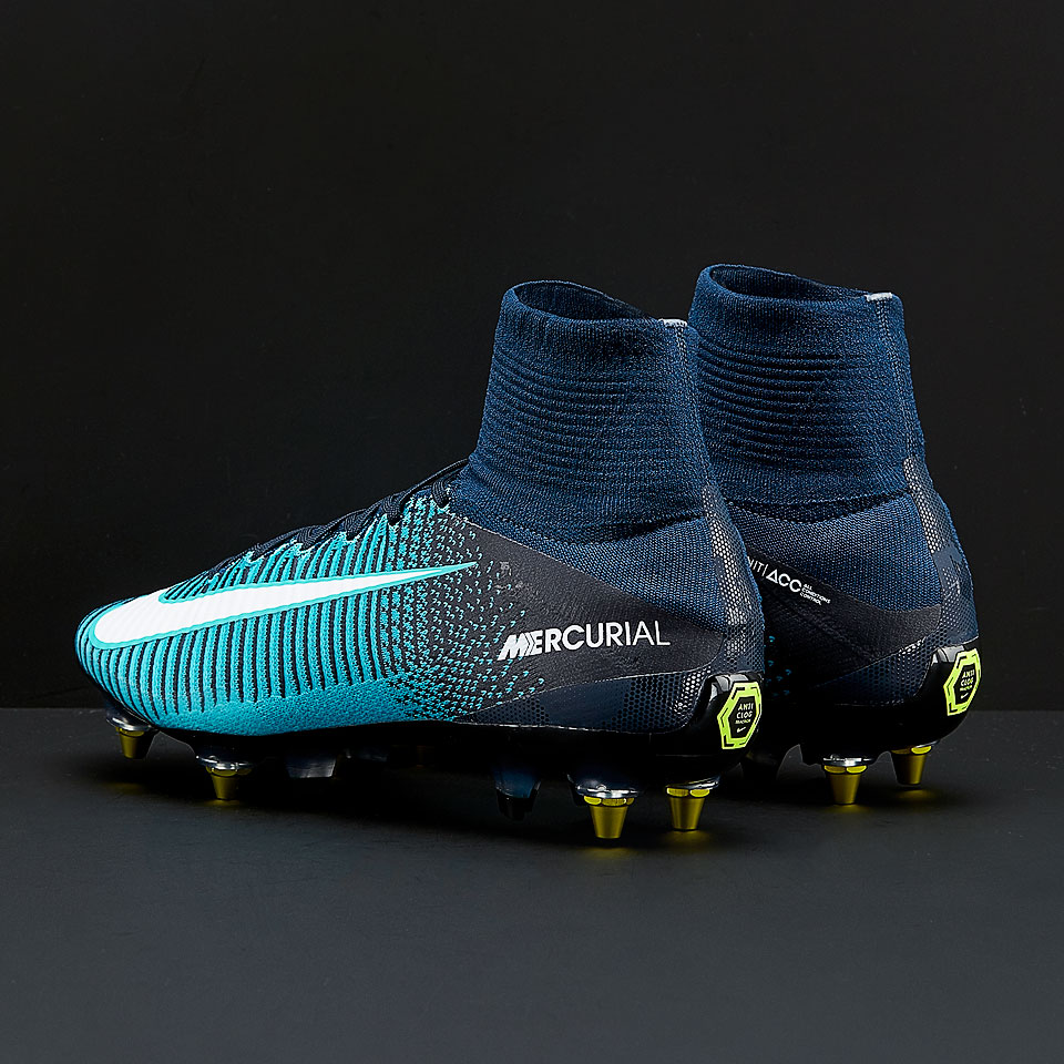 Nike Mercurial Superfly V SG-Pro AC - Mens - Soft Ground - 889286-414 - Obsidian/White/Gamma Blue/Glacier Blue Pro:Direct Soccer
