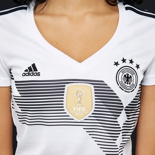 adidas Germany 2018 Home Womens Shirt - White/Black image 4 |