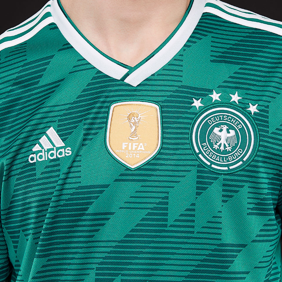 : adidas Men's Soccer Germany Away Jersey (Small) EQT  Green/White/Real Teal : Sports & Outdoors