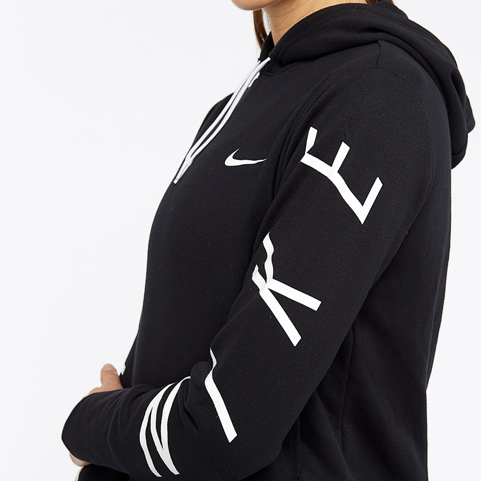 nike training dry swoosh hoodie in black
