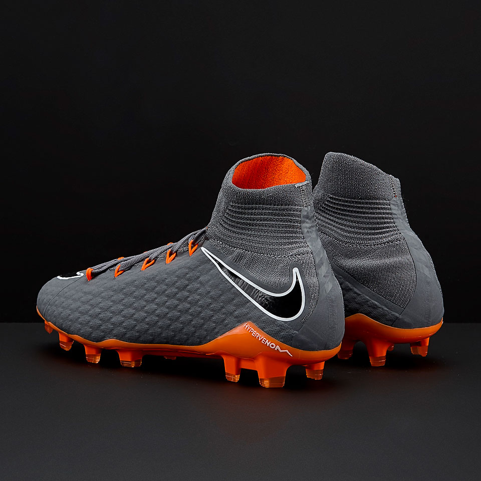 Botas de fútbol - Césped firme Nike Hypervenom Phantom III Pro DF FG Gris Oscuro/Naranja/Blanco - AH7275-081 | Pro:Direct Soccer