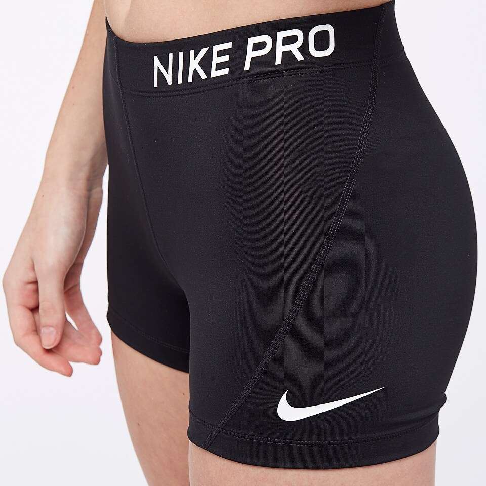 Ropa de deporte mujer Pantalones cortos Nike Pro 7.5cm mujer - Negro/Blanco - 889577-010 | Pro:Direct Soccer