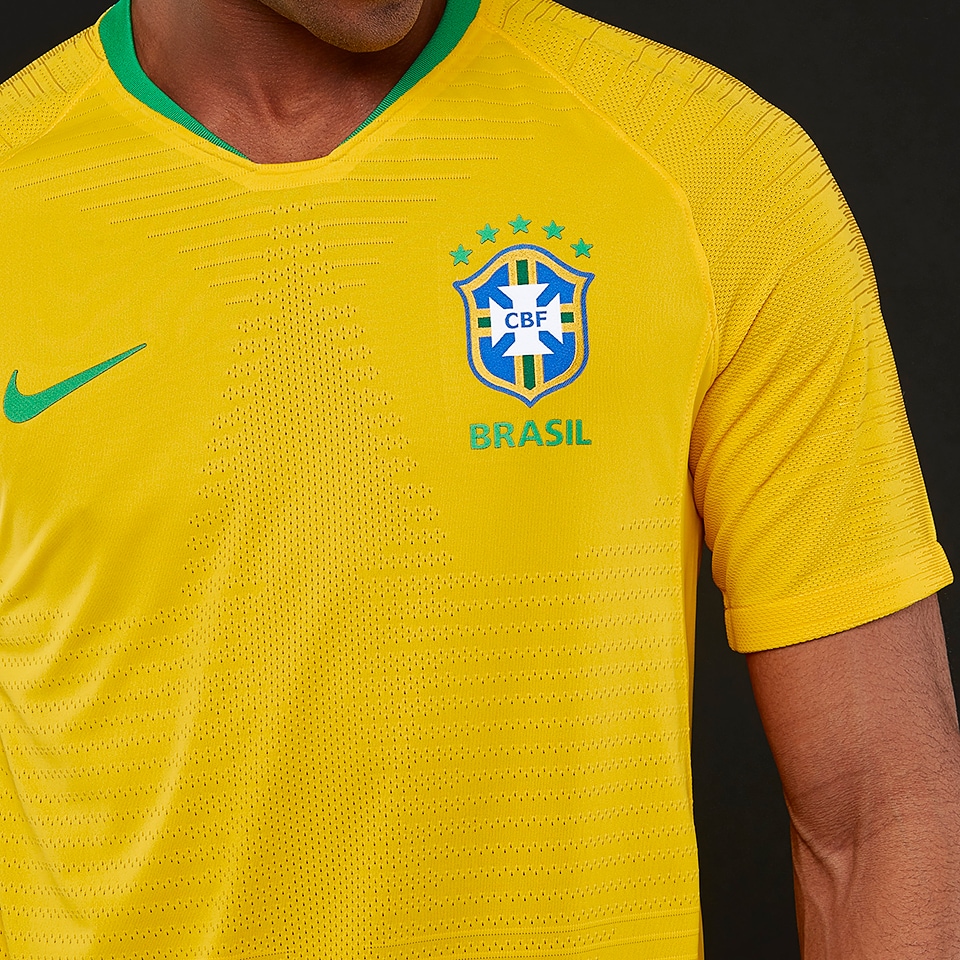 Nike Brazil 2018 Vapor Match Home SS Jersey - Midwest Gold