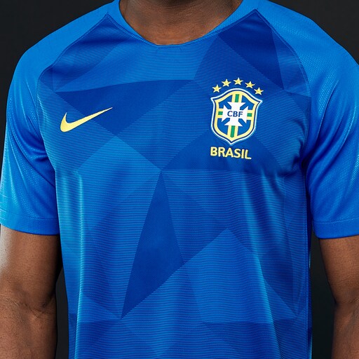 Nike Brazil 2018 Stadium Away SS Jersey - Soar/Midwest Gold image 4 |
