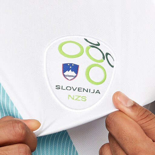 Nike Slovenia 2018 Stadium Home SS Jersey - White/Blue Nebula/Blue Nebula image 4 |