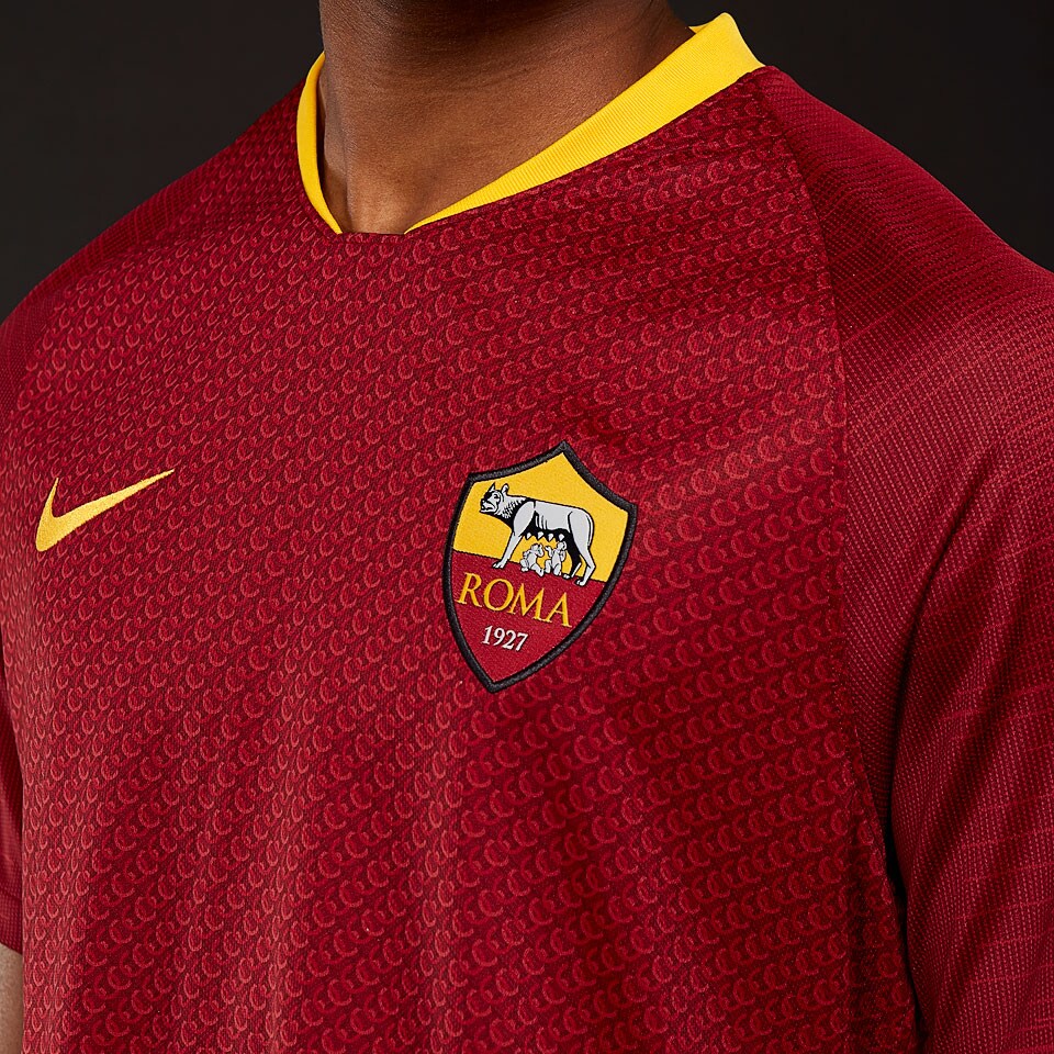 Nike AS Roma Stadium Home SS Jersey - Team Red/University Gold - Mens Replica - Shirts