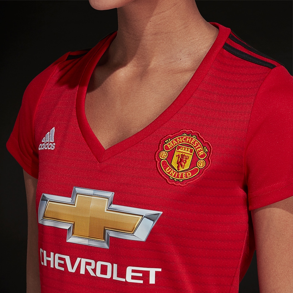 adidas Manchester United Home Jersey - Womens 2018-19 - SoccerPro