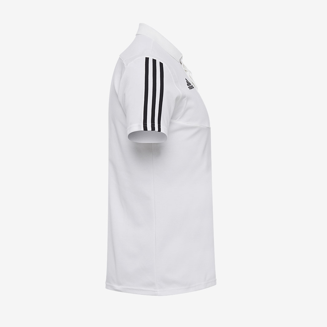 adidas Tiro 19 Polo Shirt White/Black Mens Football Teamwear