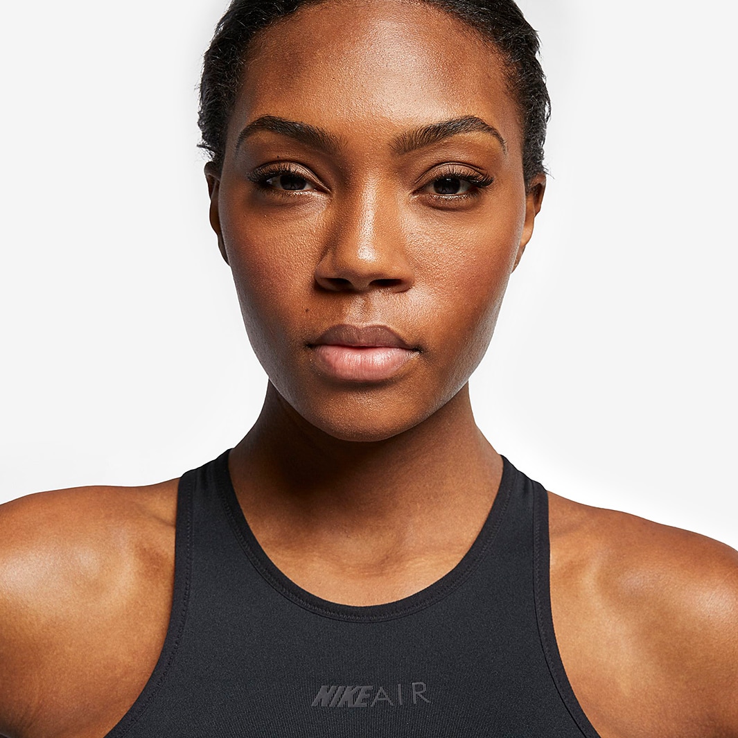 Nike Womens Air Swoosh Bra - Black/Black/Black - Womens Clothing ...