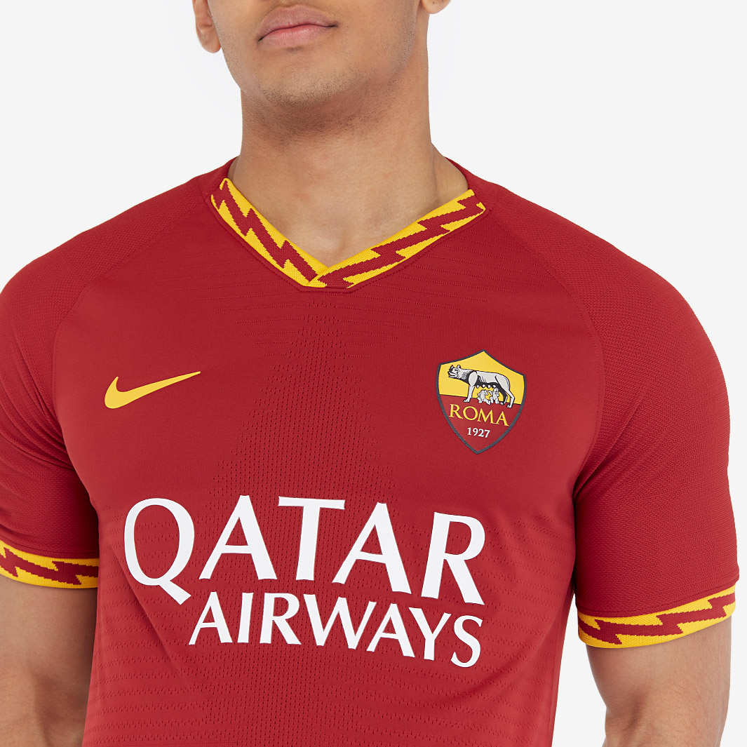 Roma Extérieur Maillot de foot 2019 - 2020. Sponsored by Qatar Airways