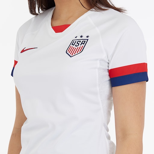 Nike USWNT Men's 2019 Home Stadium Jersey (White/Blue Void/University Red) - Adult Small