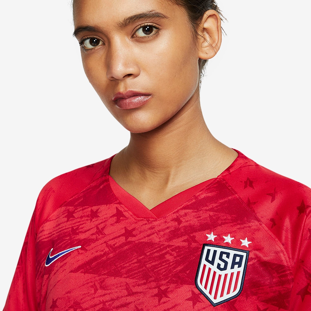 Nike Womens World Cup USA 2019 Away Stadium SS Jersey - Speed Red ...