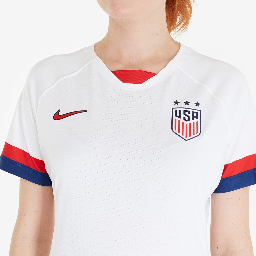 Nike USWNT Men's 2019 Home Stadium Jersey (White/Blue Void/University Red) - Adult Small