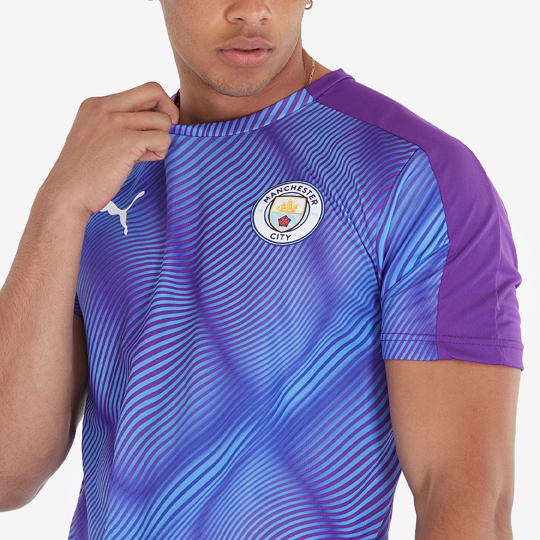 Puma Man City 19/20 Stadium Jersey EPL - Tillandsia Purple/Team Light Blue