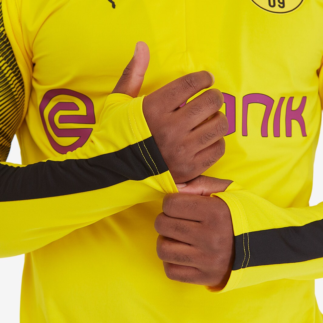 Puma Borussia Dortmund 19/20 1/4 Zip Training Top - Cyber Yellow