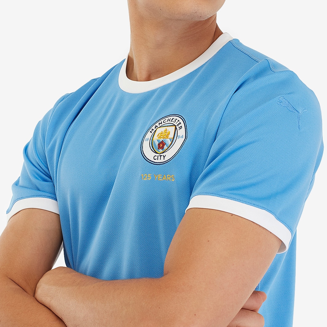 Puma Jerseys  Manchester City 125 Year Anniversary Replica Jersey  Marina-Puma White - Mens · Boudoir