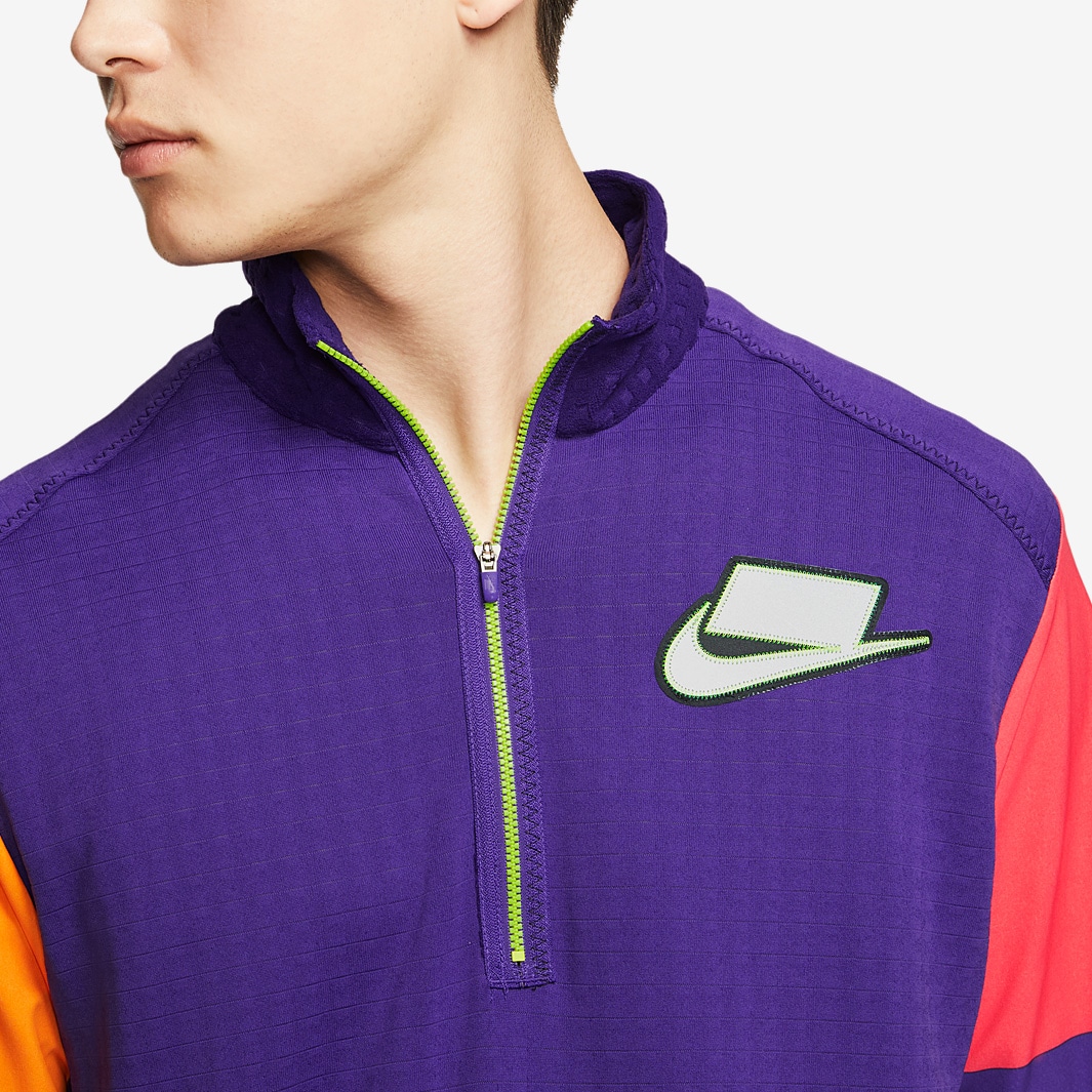 Nike Wild Run Midlayer Half Zip - Court Purple/Kumquat