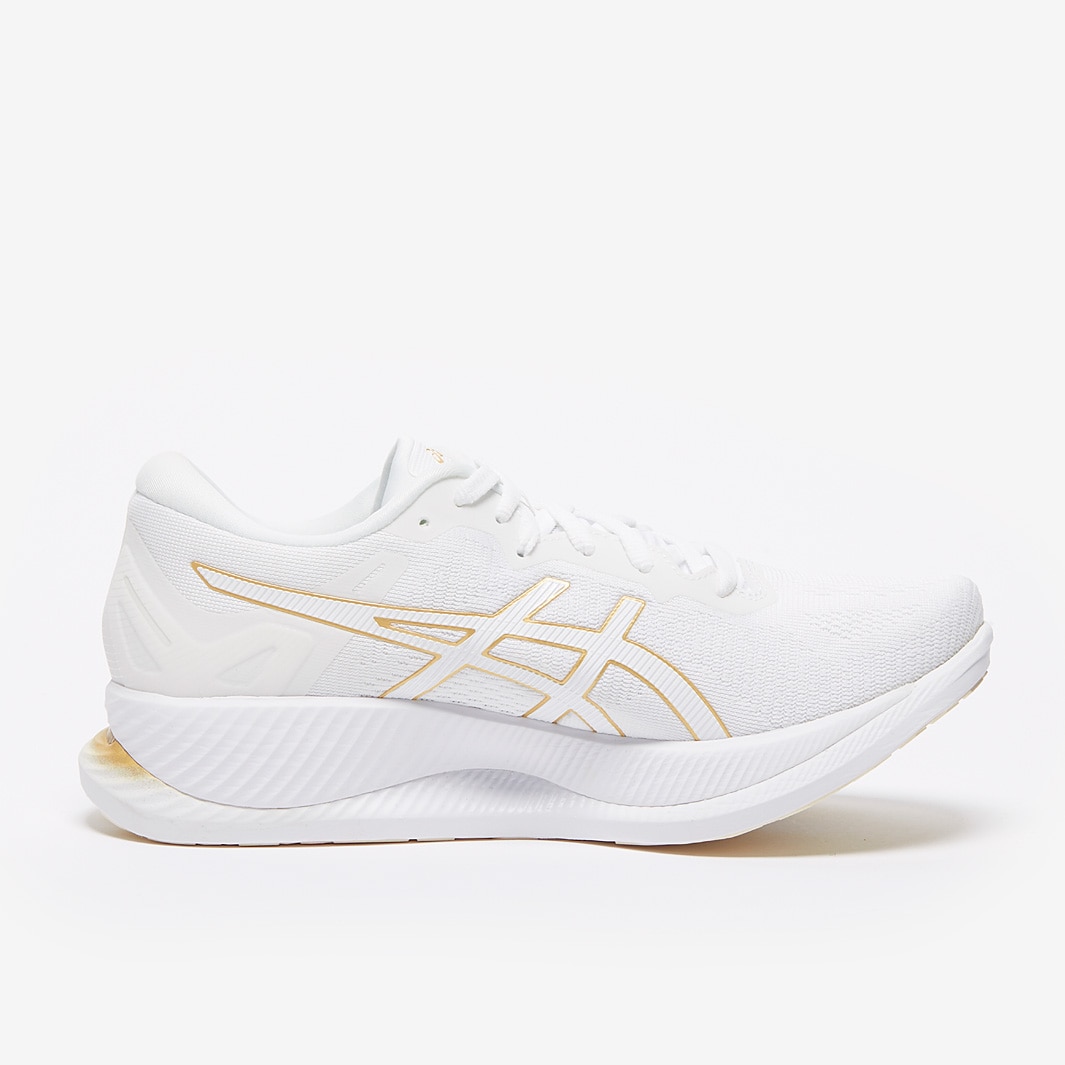 ASICS Womens Glideride White Pure Gold Womens Shoes Pro