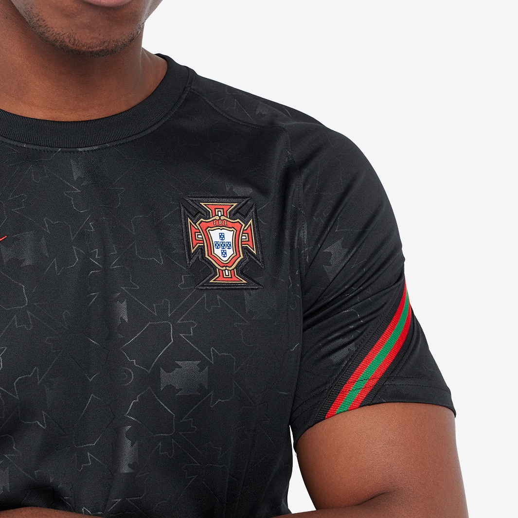 Kids Nike Portugal Pre-Match Top - Black & Challenge Red - Soccer