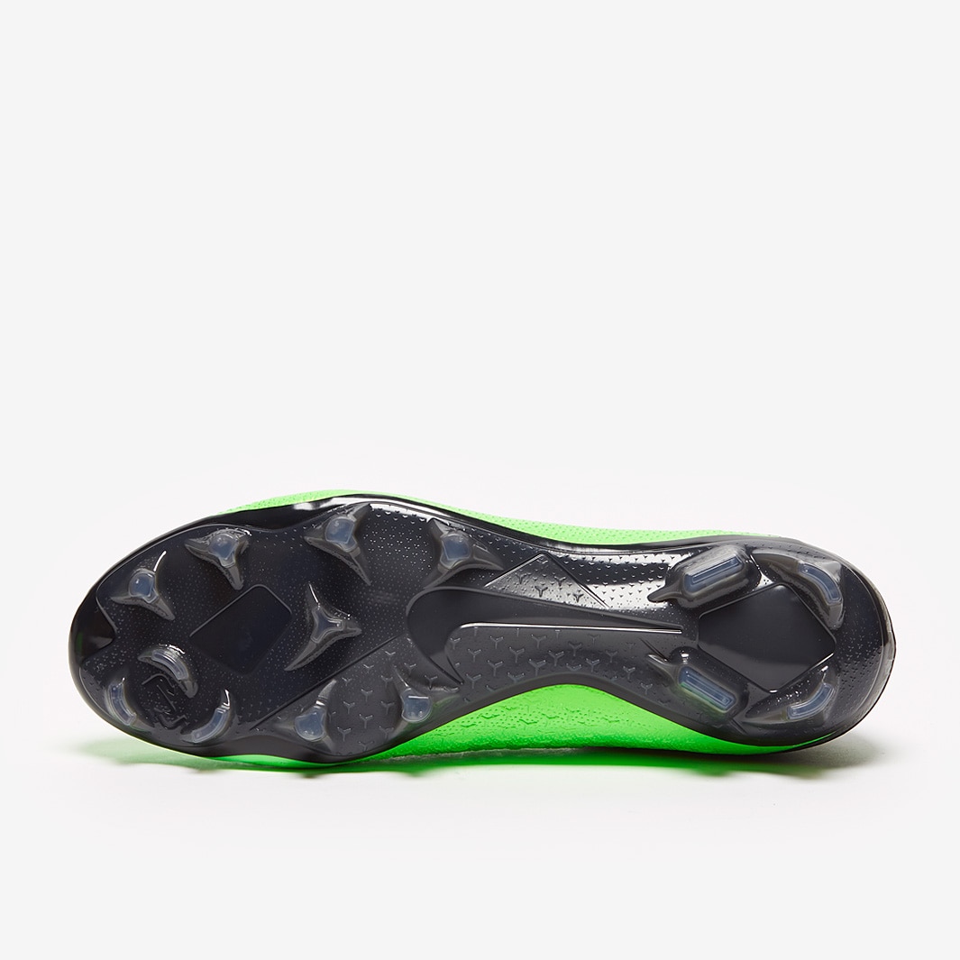 partícula Resentimiento realce Nike Phantom Vision II Elite DF FG - Black/Metallic Platinum/Green Strike -  Firm Ground - Mens Soccer Cleats 