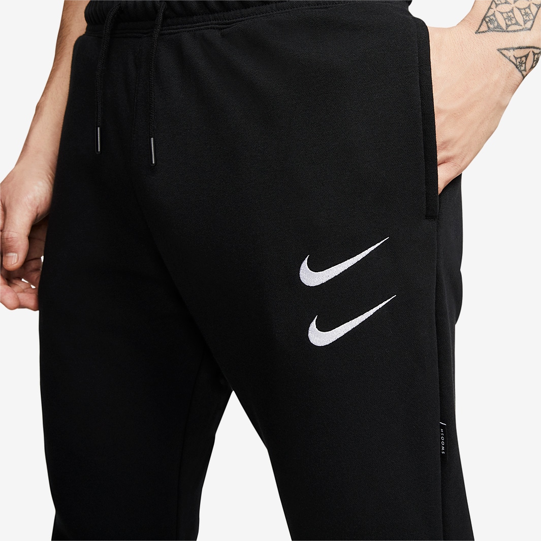Nike Sportswear Swoosh Pant - Black/White - Mens Clothing