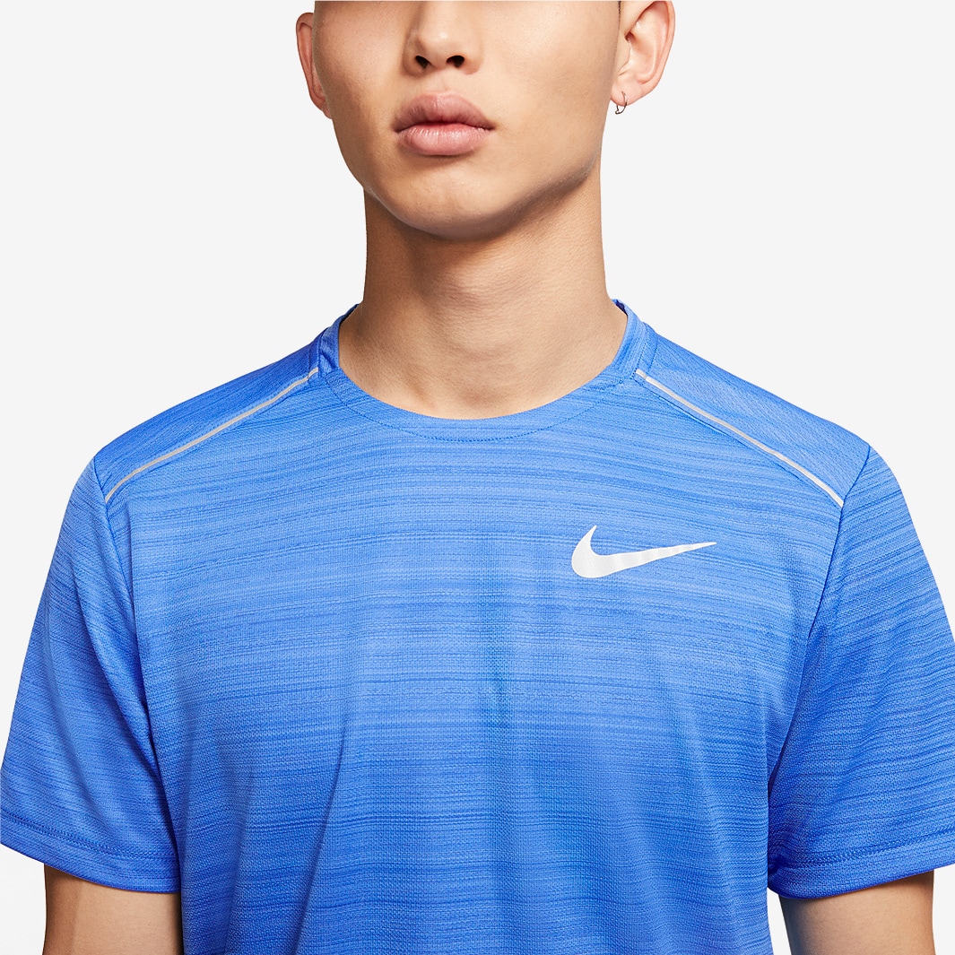 Nike dri fit miler blue t shirt best sale