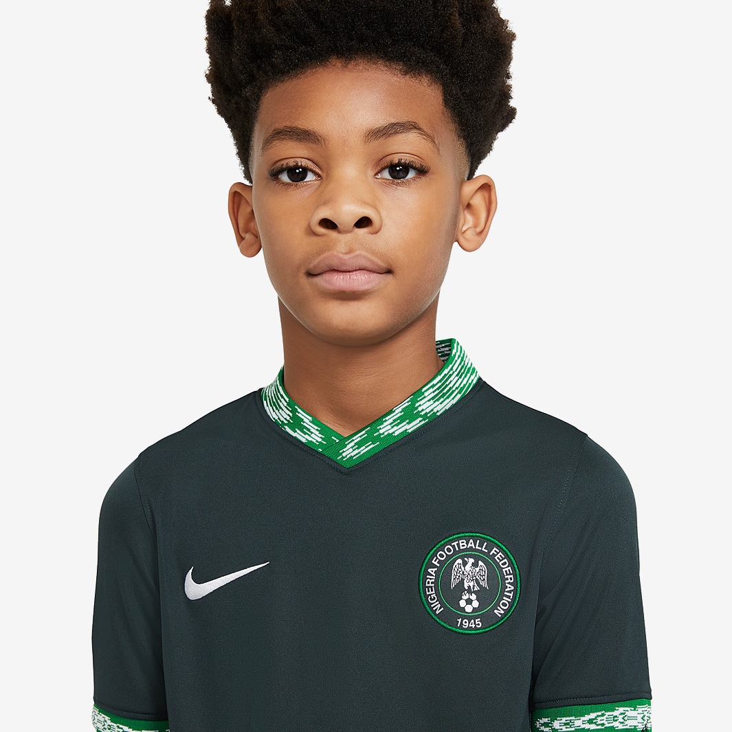 Nike Nigeria 20/21 Kids Away Stadium Jersey - Seaweed/White - Boys ...