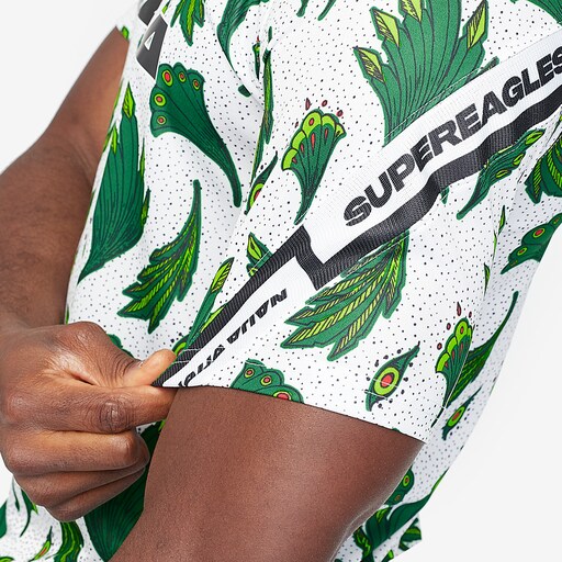 Nike Nigeria 20/21 Pre Match Top - White/Pine Green/Black image 5 |