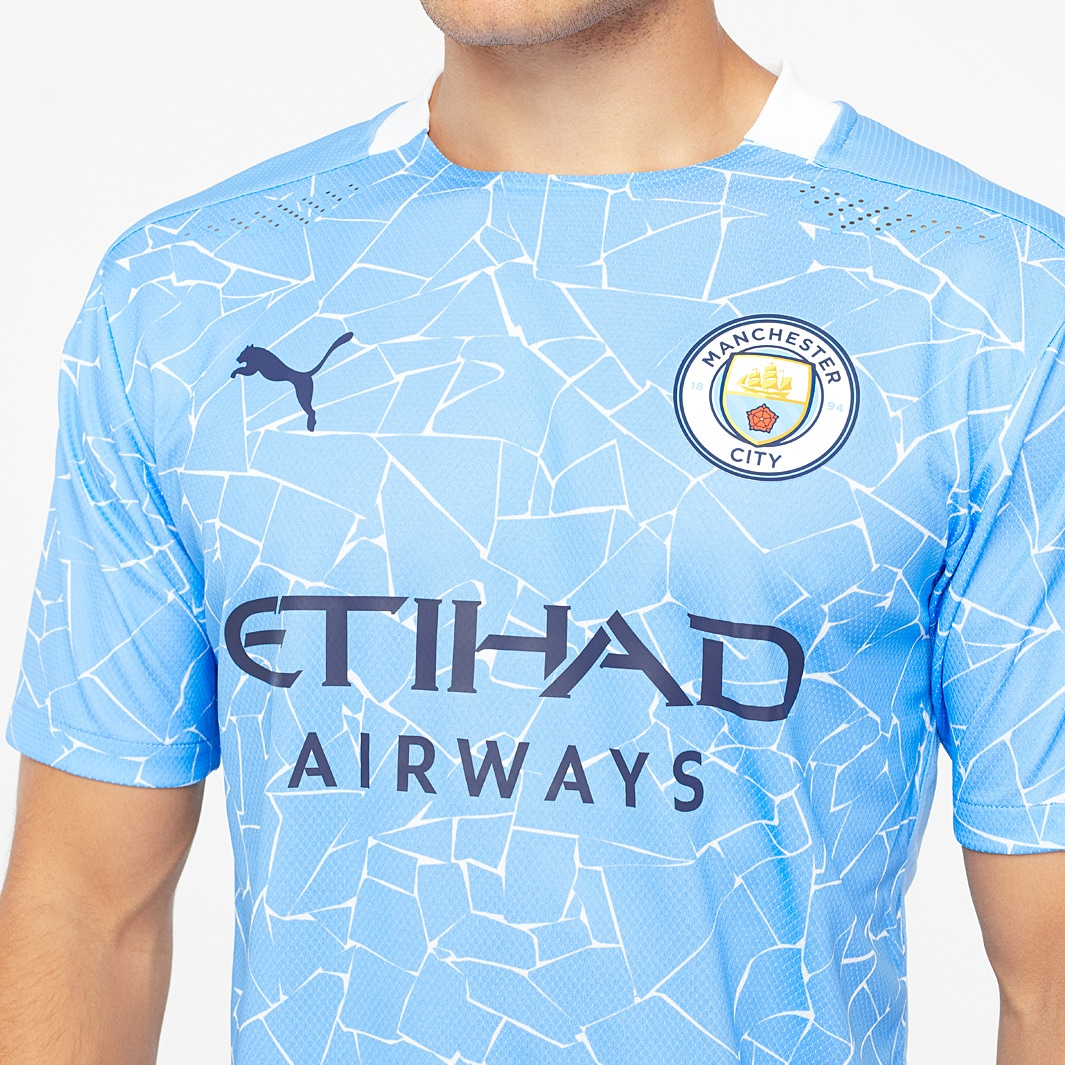 Camiseta Primera Equipaci N Puma Manchester City Authentic Azul Claro Peacoat