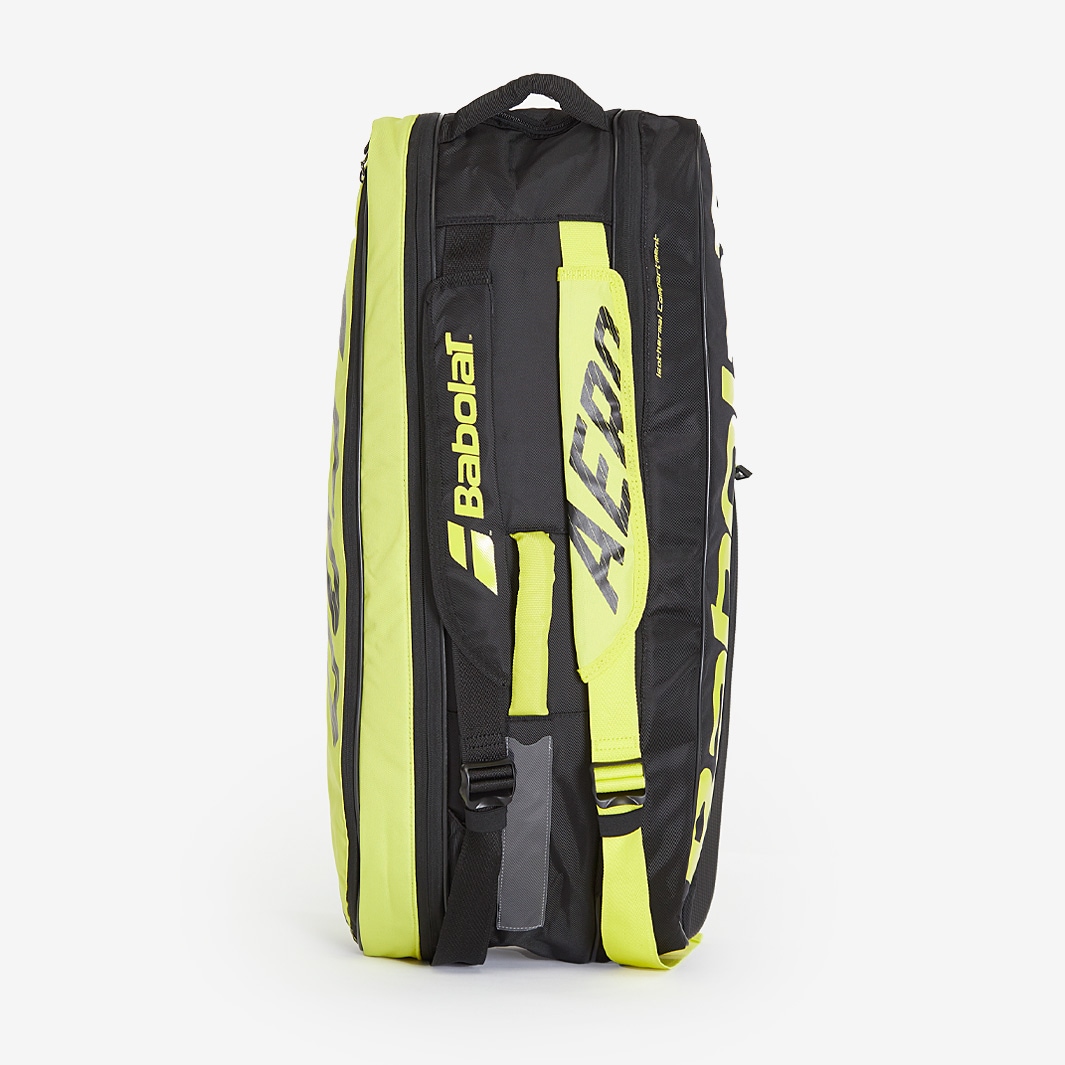 Babolat Pure Aero 6 Racket Bag - Black/Yellow - Bags & Luggage