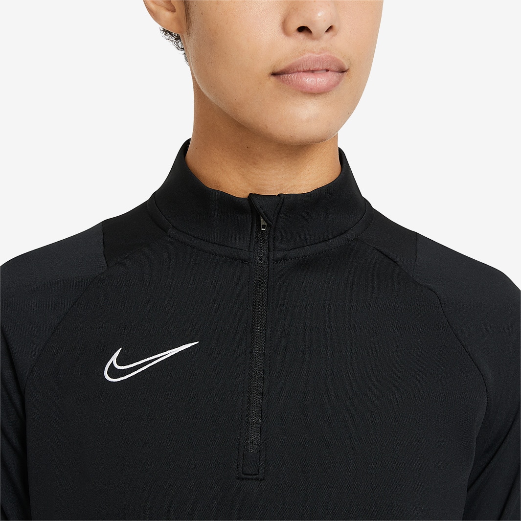 Nike Womens Dry Academy Drill Top - Black/White - Tops - Womens ...