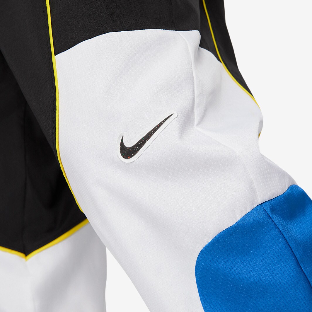 Nike Throwback Pants Black/White/Opti Yellow/Signal Blue Mens