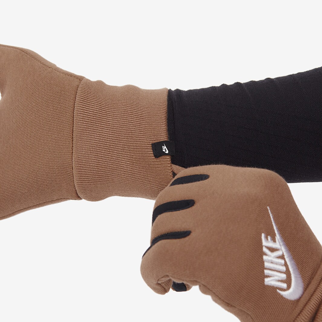 Nike Club Fleece Gloves Dark Driftwood/Black/White Gloves Mens