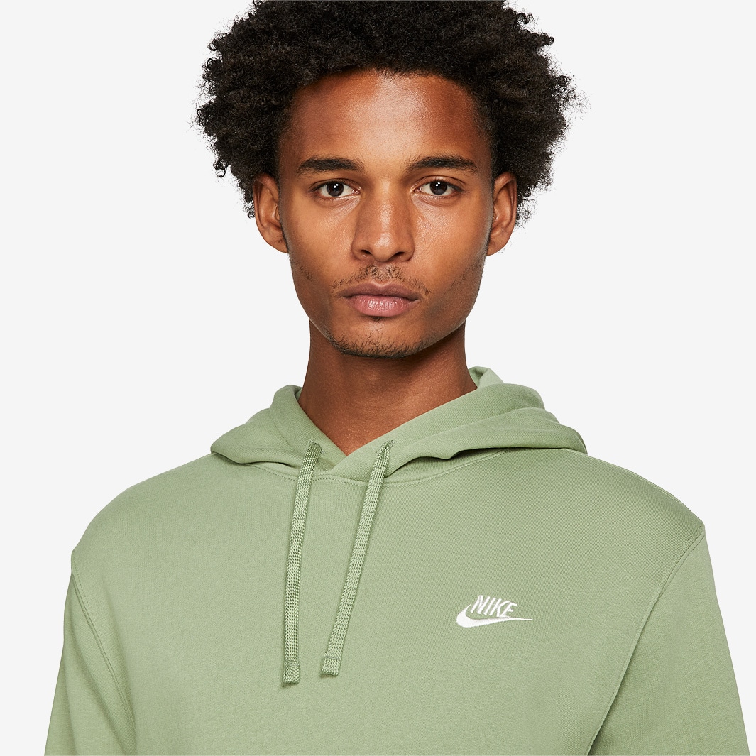 Nike Sportswear Club Fleece Hoodie - Oil Green - Tops - Mens Clothing