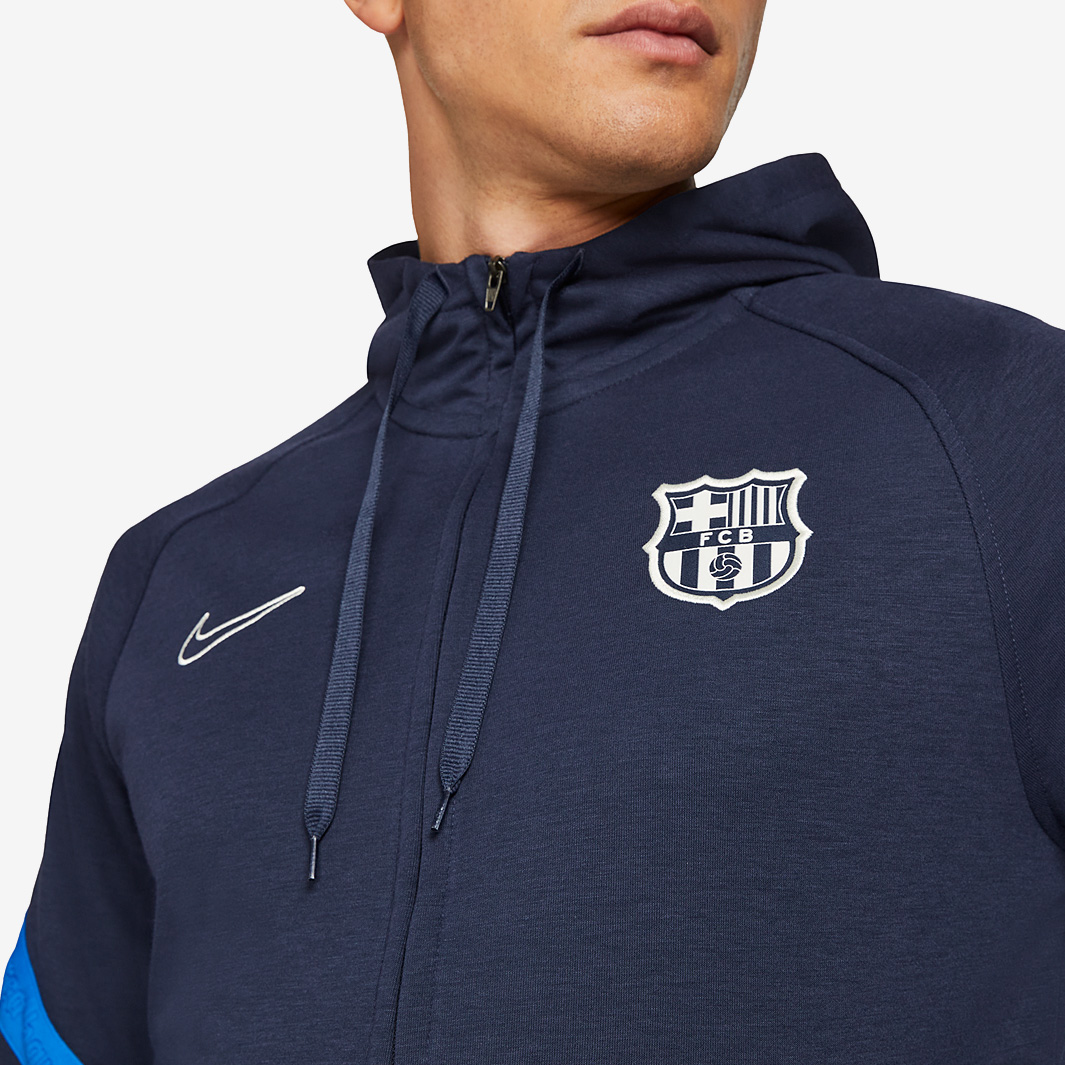 Icon Sports Sweat à capuche sous licence officielle FC Barcelone pour adulte – Bleu et rouge dégradé – Vêtements de football club de football Barca (taille S, bleu