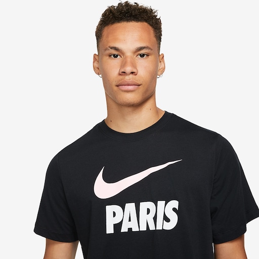 richting Lijm Geit Nike Paris-Saint Germain 21/22 Swoosh Club Tee - Black - Mens Replica 