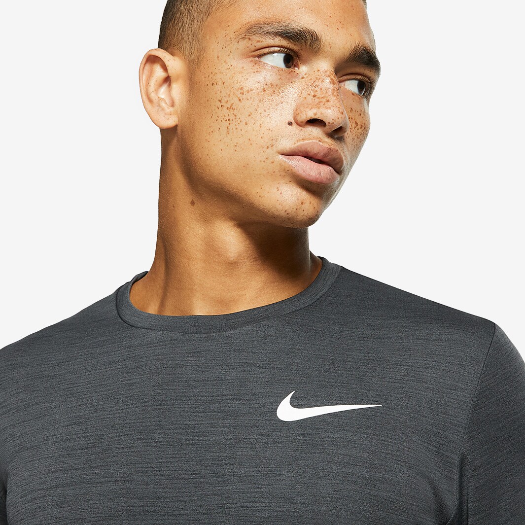 Nike Hyper Dry Veneer T-Shirt - Black/Iron Grey/Htr/White - Mens ...